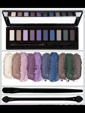 L.A. Colors Feisty Eyeshadow Palette - Purple, Blue, Gray